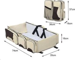 Merkloos Decopatent® Baby Bed - Luiertas - Reisbedje Voor Baby’s En Kleuters - Opvouwbare Reiswieg - Reisbed Met Matras - Reistas - Creme 7 Merkloos Decopatent® Baby Bed - Luiertas - Reisbedje Voor Baby’s En Kleuters - Opvouwbare Reiswieg - Reisbed Met Matras - Reistas - Creme -Aanbiedingen BIBS Winkel 1200x962 5