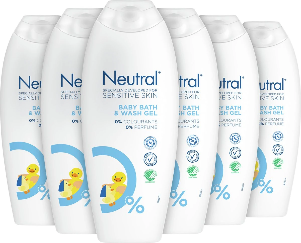 Neutral Baby Wasgel - Parfumvrij - 6 X 250 Ml 5 Neutral Baby Wasgel - Parfumvrij - 6 X 250 Ml - Afbeelding 5