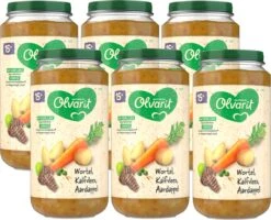 Olvarit 15m07 Wortel Kalfsvlees Aardappel 6x250g -Aanbiedingen BIBS Winkel 1200x973 6