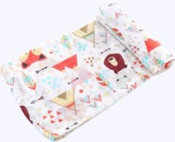 2 Stuks - Hydrofiele Doek XL - 120x120 Cm - Inbakerdoek - Tipi Tent Beer - Safari Dieren - Swaddle Doek Groot - Hydrofiele Luier -Aanbiedingen BIBS Winkel 1200x978 2