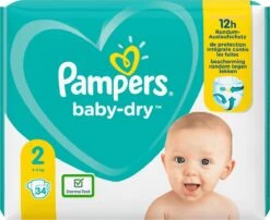 Pampers® Pampers Baby-Dry - Maat 2 (4-8kg) - 34 Luiers 29 Pampers® Pampers Baby-Dry - Maat 2 (4-8kg) - 34 Luiers -Aanbiedingen BIBS Winkel 1200x979