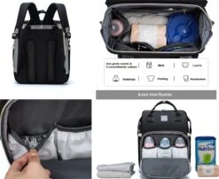 Luiertas - Multifuctioneel Luiertas 3 In 1 - Met Babybedje - Met Verschoningsmatje - Zwart - Met Usb - Met Verdikt Matras 14 Luiertas - Multifuctioneel Luiertas 3 In 1 - Met Babybedje - Met Verschoningsmatje - Zwart - Met Usb - Met Verdikt Matras -Aanbiedingen BIBS Winkel 1200x981 7