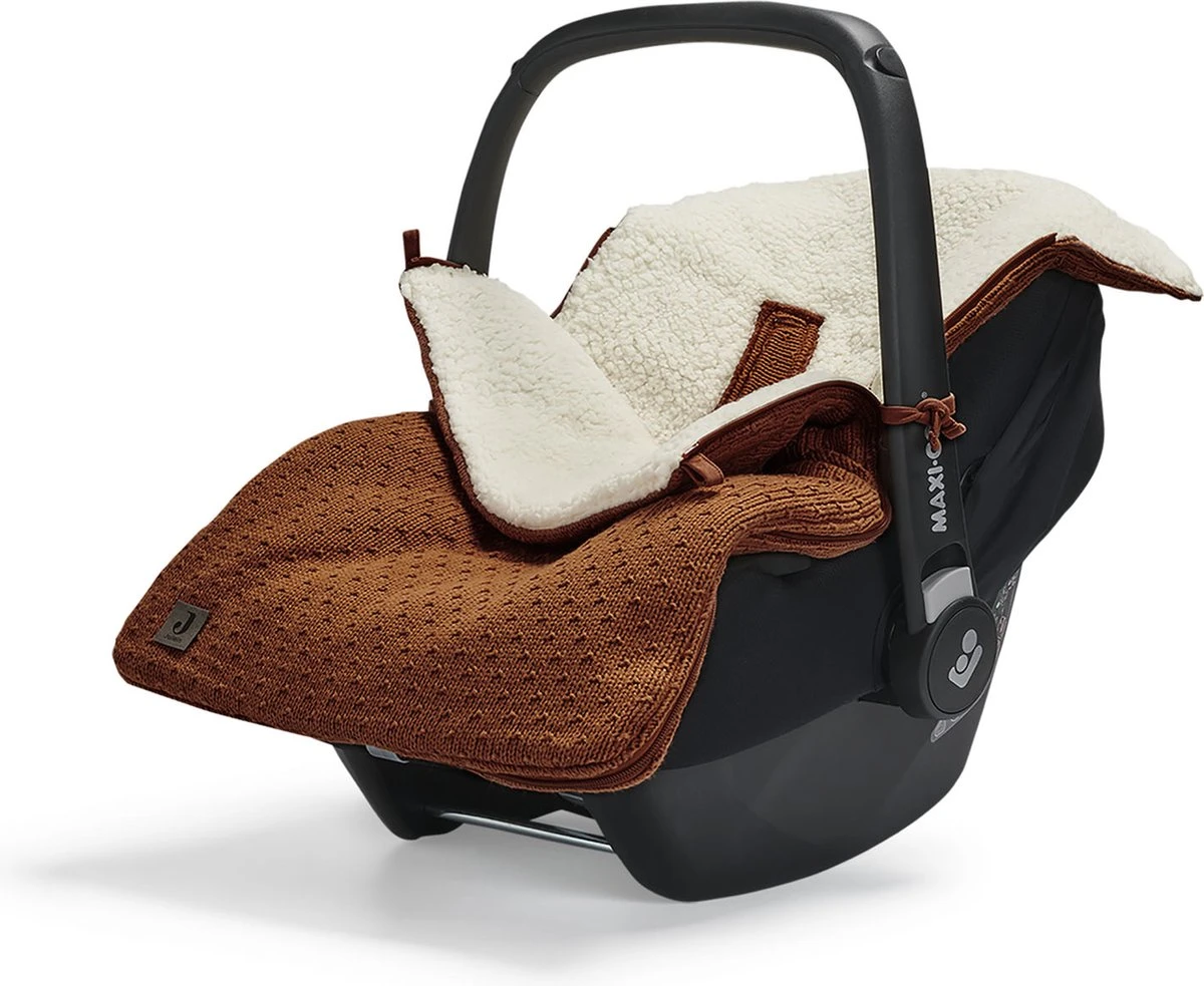 Jollein Voetenzak Voor Autostoel & Kinderwagen - Bliss Knit - Caramel 2 Jollein Voetenzak Voor Autostoel & Kinderwagen - Bliss Knit - Caramel - Afbeelding 2
