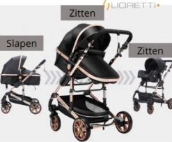 Merkloos Lioretti® Luxe Baby Buggy 3 In 1 | Baby Wagen | Kinderwagen Met Stoel En Wieg | Inklapbaar | Hoge Kwaliteit | Combi | Zwart -Aanbiedingen BIBS Winkel 1200x984 13