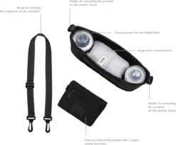 Lionelo Little Cube - Buggy Organizers - Twee Vakken Voor Flessen - Eenvoudig Te Reinigen - Universeel Design -Aanbiedingen BIBS Winkel 1200x987 4