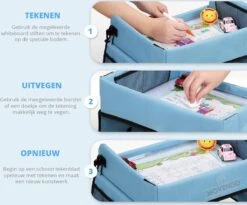 ‘’MOVENDO’’ Reistafel Voor Auto Kinderen – Autotafel – Speeltafel Auto – Travel Tray – Tekentafel – Opvouwbaar Met Tablethouder - Blauw -Aanbiedingen BIBS Winkel 1200x996 8