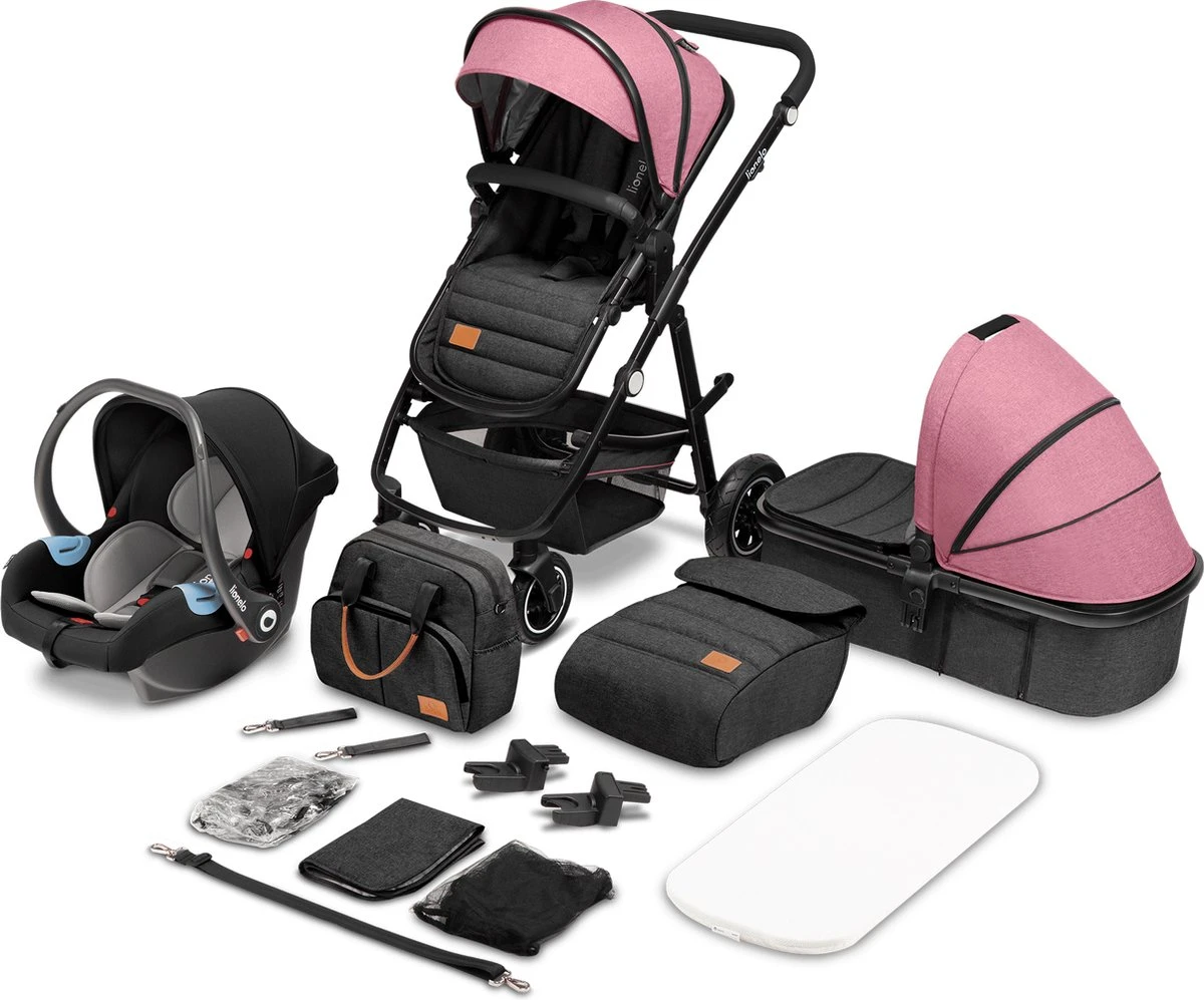 Lionelo Amber 3in1 - Kinderwagen - XXL SET - Incl. Autostoel - 0-22kg 1 Lionelo Amber 3in1 - Kinderwagen - XXL SET - Incl. Autostoel - 0-22kg