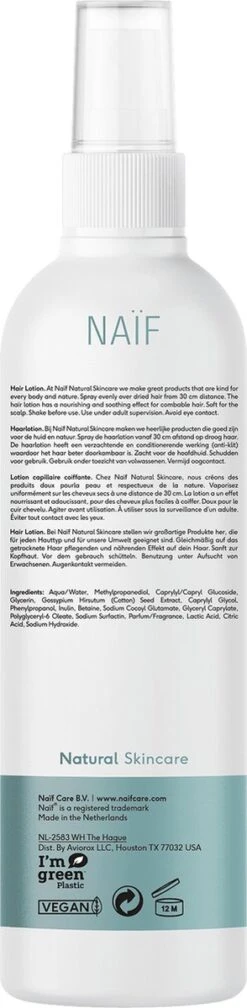 Naïf Easy Styling Haarlotion - Baby En Kind - 150ml - Met Natuurlijke Ingrediënten -Aanbiedingen BIBS Winkel 294x1200 2