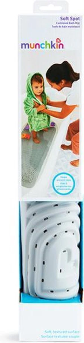 Munchkin Soft Spot Cushioned Badmat - Anti Slip Mat Voor In Bad - Grijs 5 Munchkin Soft Spot Cushioned Badmat - Anti Slip Mat Voor In Bad - Grijs - Afbeelding 5