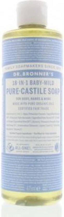 Dr. Bronner's Gel Baby Mild 18-in-1 Pure-Castile Soap -Aanbiedingen BIBS Winkel 356x1200