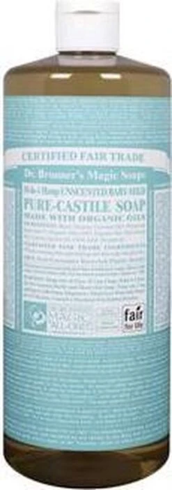 Dr. Bronner's Gel Baby Mild 18-in-1 Pure-Castile Soap -Aanbiedingen BIBS Winkel 422x1200