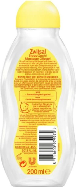 Zwitsal Massage Olie Lavendel 200ML -Aanbiedingen BIBS Winkel 488x1200 1