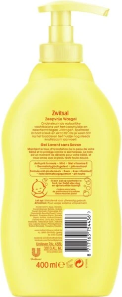 Zwitsal Wasgel 400ml OP 4x -Aanbiedingen BIBS Winkel 494x1200
