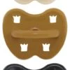 HEVEA Dental Speen Trio 3 Stuks | Orthodontisch 3-36 Mnd | Milky White - Tumeric - Outerspace Black