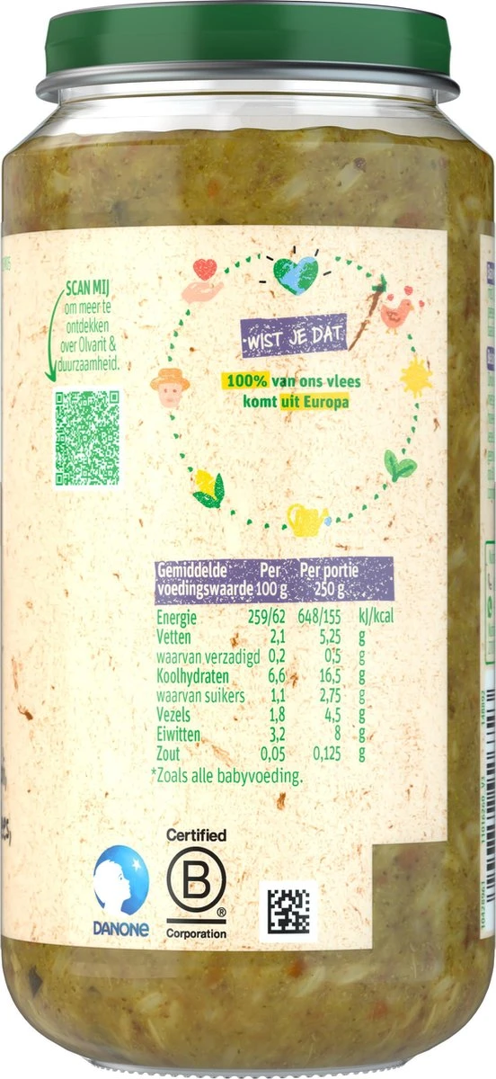 Olvarit 15m05 Brocolli Rundvlees Rijst 6x250g 9 Olvarit 15m05 Brocolli Rundvlees Rijst 6x250g - Afbeelding 9