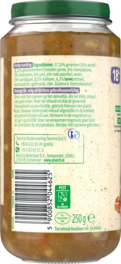 Olvarit Babymaaltijd 18+ Maanden - Stamppot Wortel Kalkoen - 6 X 250g -Aanbiedingen BIBS Winkel 552x1200 20