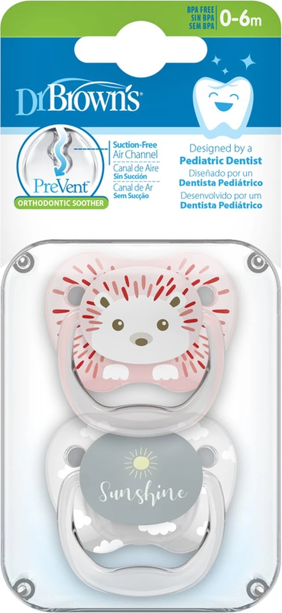 Dr. Brown's Dr Brown's Fopspeen - Animal Faces - Fase 1 - 0-3 Maanden - Roze - 2-pack 2 Dr. Brown's Dr Brown's Fopspeen - Animal Faces - Fase 1 - 0-3 Maanden - Roze - 2-pack - Afbeelding 2