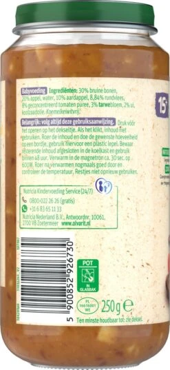 Olvarit 15m06 Bruine Bonen Appel Rundvlees Aardappel 6x250g -Aanbiedingen BIBS Winkel 552x1200 6