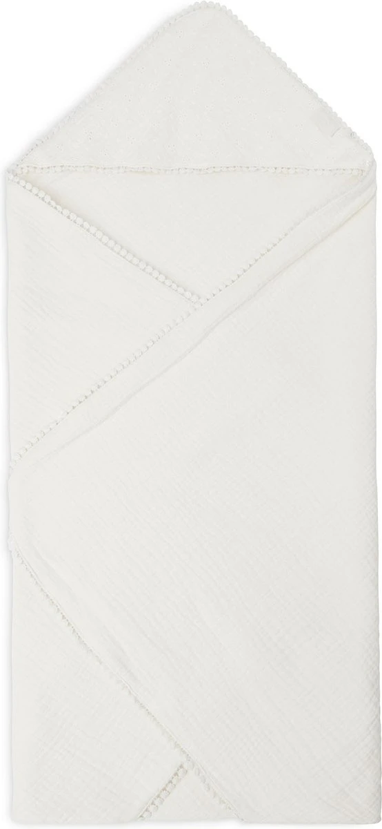 Jollein Badcape Embroidery 75x75cm - Ivory 3 Jollein Badcape Embroidery 75x75cm - Ivory - Afbeelding 3