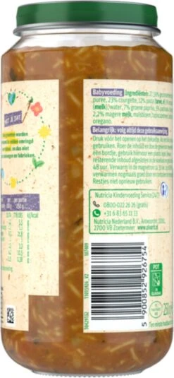 Olvarit 15m09 Vegetarische Pasta Courgette Mozzarella 6x250g -Aanbiedingen BIBS Winkel 554x1200 4