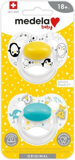 Medela Baby Fopspeen Original Hoge Acceptatie Orthdontisch Ergonomische Vorm - Sunshine Yellow - 18+ Maanden - 2 Stuks -Aanbiedingen BIBS Winkel 559x1200 5