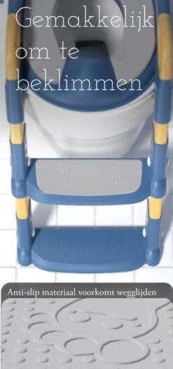 WC Verkleiner- WC Verkleiner Met Trapje- Extra Veilig- Opvouwbaar- Verstelbaar - Grijs & Wit - Toilet Trainer Voor Kind En Peuter -Aanbiedingen BIBS Winkel 562x1200