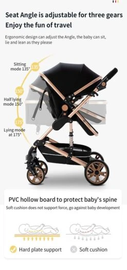 Luxe Kinderwagen 3 In 1 - Wandelwagen - Kinderwagen 3-in-1 Incl Autostoel - Kinderwagen Maxi Cosi – Buggy 3 In 1 - Newborn - Grijs -Aanbiedingen BIBS Winkel 564x1200 2