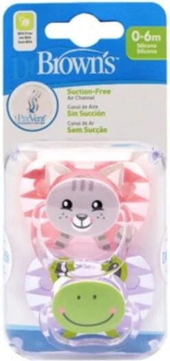 Dr. Brown's Dr Brown's Fopspeen - Animal Faces - Fase 1 - 0-3 Maanden - Roze - 2-pack 11 Dr. Brown's Dr Brown's Fopspeen - Animal Faces - Fase 1 - 0-3 Maanden - Roze - 2-pack -Aanbiedingen BIBS Winkel 565x1200 6
