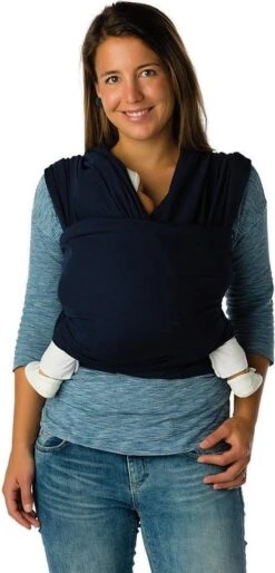 Babylonia Draagdoek - Tricot-Slen - Jeansblauw -Aanbiedingen BIBS Winkel 577x1200 6