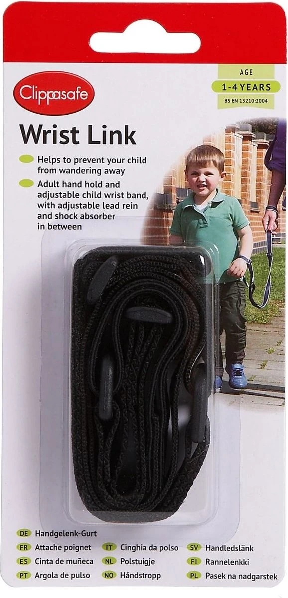 Polstuigje Kind - Wandelkoord - Looplijn Kinderen - Clippasafe Zwart 1 Polstuigje Kind - Wandelkoord - Looplijn Kinderen - Clippasafe Zwart