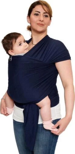 Baby Garden Draagdoek Donkerblauw - Ergonomisch - Original - Gratis Slabbetje -Aanbiedingen BIBS Winkel 588x1200 1