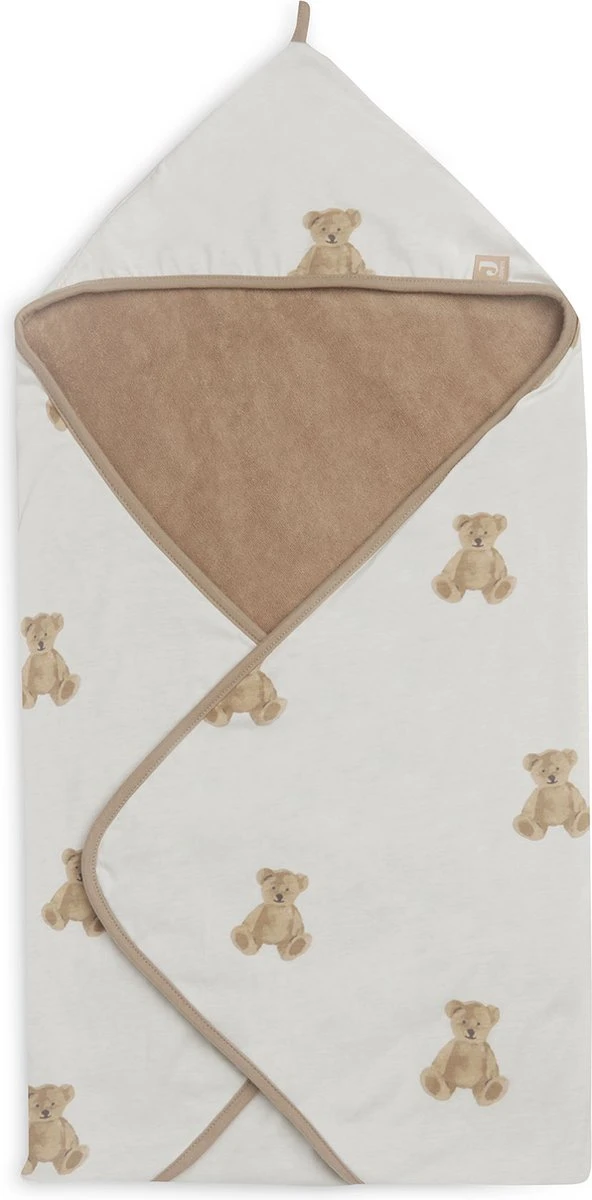 Jollein Badcape 75x75cm Teddy Bear - GOTS 4 Jollein Badcape 75x75cm Teddy Bear - GOTS - Afbeelding 4