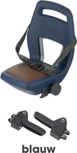 Qibbel 6+ Junior Fietsstoeltje Achter - Blauw Met Bruin Kussentje -Aanbiedingen BIBS Winkel 604x1200 5