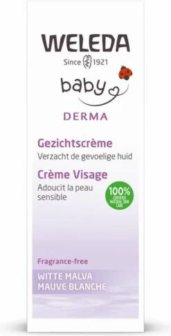 Weleda Baby Sensitive Witte Malva Gezichtscrème -Aanbiedingen BIBS Winkel 613x1200