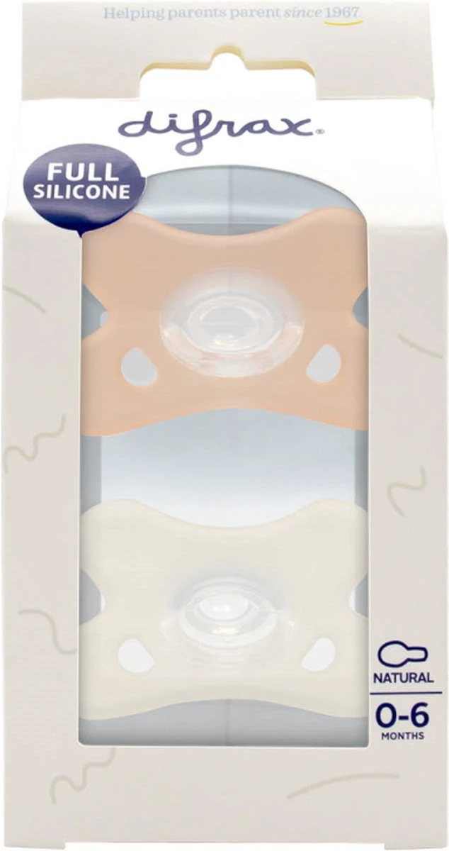 Difrax Natural 0-6 Mnd Siliconen Blossom/Wit Fopspeen 2 Stuks 120-SI123B03 4 Difrax Natural 0-6 Mnd Siliconen Blossom/Wit Fopspeen 2 Stuks 120-SI123B03 - Afbeelding 4