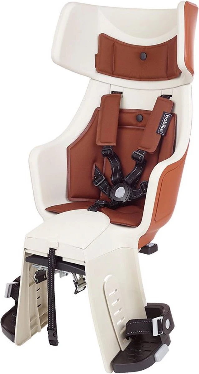 Bobike Exclusive Tour Maxi Plus LED Fietsstoeltje Achter - DB - Cinnamon Brown 2 Bobike Exclusive Tour Maxi Plus LED Fietsstoeltje Achter - DB - Cinnamon Brown - Afbeelding 2