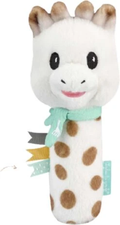 Sophie De Giraf - Rammelaar - Pluche Knijprammelaar -Aanbiedingen BIBS Winkel 640x1200