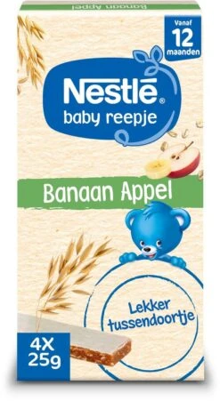 Nestlé Fruitreepje Banaan Appel - Baby Koekjes - Vanaf 12 Maanden - 10 Stuks - Totaal 40 Porties -Aanbiedingen BIBS Winkel 657x1200 2