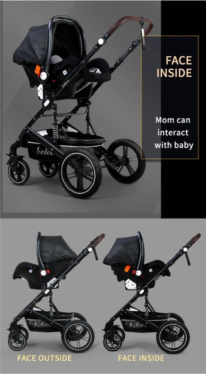 Merkloos 3 In 1 Kinderwagen - Buggy - Opklapbare Wandelwagen - Opvouwbaar - Kinderwagen 3 In 1 - Wandelwagen - Kinderwagens - Kinderwagen 3 In 1 Incl Autostoel - Wandelwagen Baby - Maxi-Cosi 6 Merkloos 3 In 1 Kinderwagen - Buggy - Opklapbare Wandelwagen - Opvouwbaar - Kinderwagen 3 In 1 - Wandelwagen - Kinderwagens - Kinderwagen 3 In 1 Incl Autostoel - Wandelwagen Baby - Maxi-Cosi - Afbeelding 6