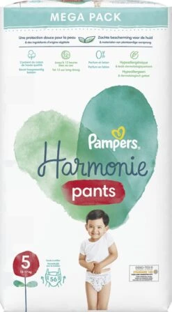 Pampers® Pampers Harmonie Pants Maat 5 (12kg-17kg) - Mega Pack 2 X 56 Luierbroekjes -Aanbiedingen BIBS Winkel 662x1200