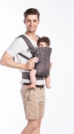 Fillikid Baby Draagzak 4 In 1 Ergonomisch - Buikdrager - Rugdrager - Multifunctioneel - Grijs -Aanbiedingen BIBS Winkel 664x1200 6