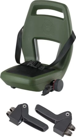 Qibbel 6+ Junior Fietsstoeltje Achter - Legergroen Met Zwart Kussentje -Aanbiedingen BIBS Winkel 668x1200 8