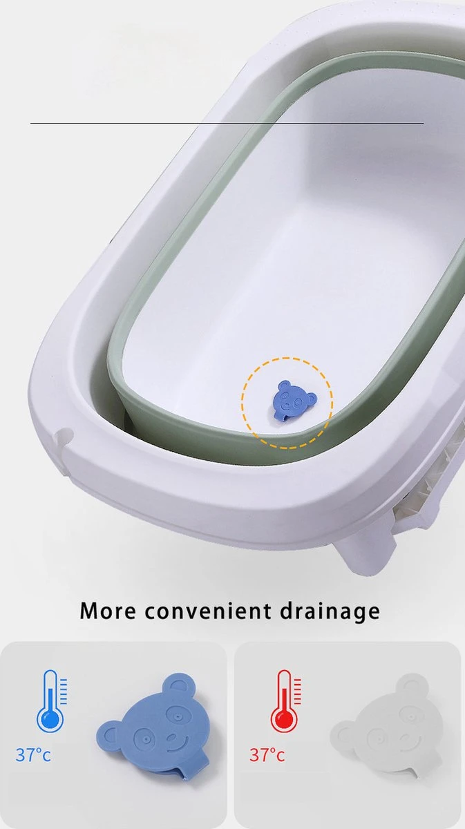 Rudolphy Opvouwbaar Babybad 3-in 1 Van 0-12 Jaar - Roze 2 Rudolphy Opvouwbaar Babybad 3-in 1 Van 0-12 Jaar - Roze - Afbeelding 2