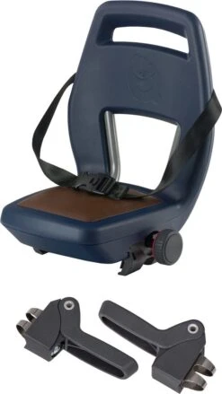 Qibbel 6+ Junior Fietsstoeltje Achter - Blauw Met Bruin Kussentje -Aanbiedingen BIBS Winkel 675x1200 12