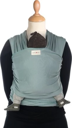 Babylonia - Tricot-Slen Organic - Draagdoek Baby - Silver Blue -Aanbiedingen BIBS Winkel 675x1200 14