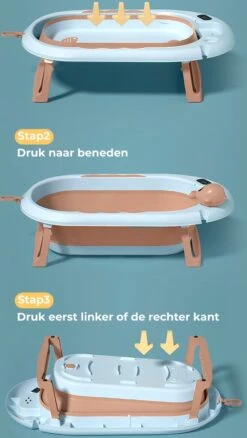 Babybadje 3 In 1 Opvouwbaar - Inclusief Badkussen - Thermometer Ingebouwd - Model 2023 - Roze -Aanbiedingen BIBS Winkel 677x1200 1