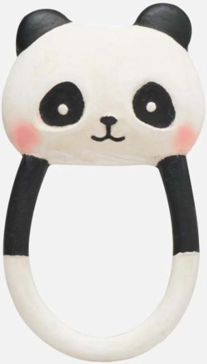 Lanco Rubberen Bijtring - Kori De Panda - Zwart - Wit 4 Lanco Rubberen Bijtring - Kori De Panda - Zwart - Wit - Afbeelding 4