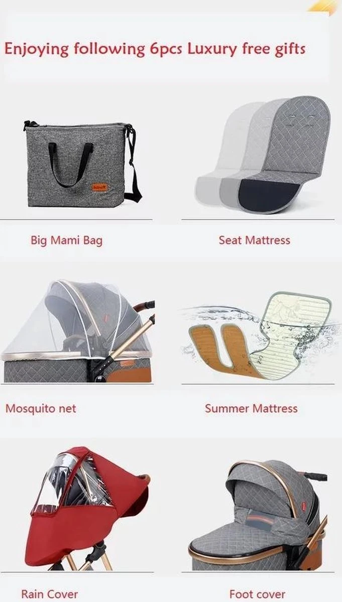 Merkloos Kinderwagen | 3 In 1 Kinderwagen | Luxe Baby Buggy 3 In 1 | Baby Wagen | Kinderwagen Met Autostoel En Wieg | Hoge Kwaliteit | Grijs | Buggy | Kinderwagen 3 In 1 | 2 Merkloos Kinderwagen | 3 In 1 Kinderwagen | Luxe Baby Buggy 3 In 1 | Baby Wagen | Kinderwagen Met Autostoel En Wieg | Hoge Kwaliteit | Grijs | Buggy | Kinderwagen 3 In 1 | - Afbeelding 2