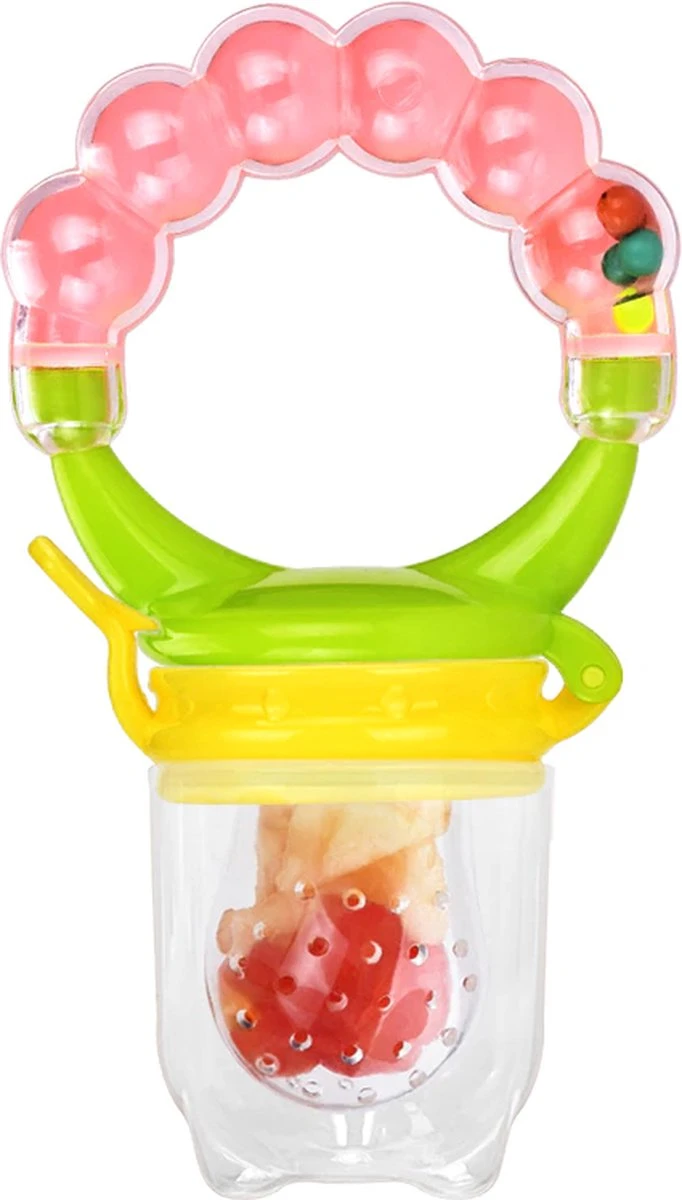 Fruitspeen En Rammelaar In 1 - Fopspeen - Baby - Kind - Kinderbestek - Speen - Baby Speelgoed – Kraamcadeau - Geel/groen 5 Fruitspeen En Rammelaar In 1 - Fopspeen - Baby - Kind - Kinderbestek - Speen - Baby Speelgoed – Kraamcadeau - Geel/groen - Afbeelding 5