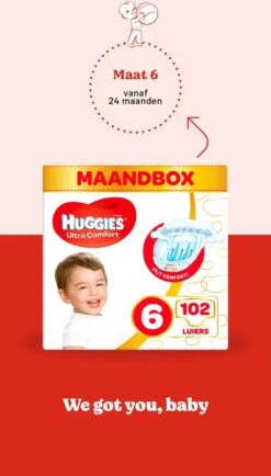 Huggies Luiers - Maat 6 (15 Tot 30 Kg) - 204 Stuks (6x34) - Voordeelverpakking -Aanbiedingen BIBS Winkel 683x1200